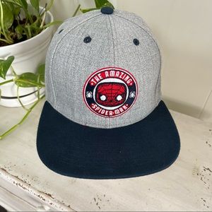 Like New Funko Pop Amazing Spider Man Hat Marvel Collector SnapBack Gray Blue